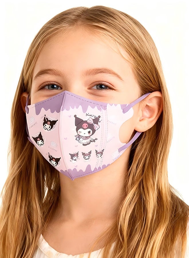 دبليو أف أف أو عبوة 30 قناع وجه للأطفال قابل للتصرف للأعمار من 5 إلى 12 سنة، قناع وجه آمن بثلاث طبقات للأطفال للاستخدام اليومي، مشابك أنف معدنية بالكامل - 3 أشكال - Image 4